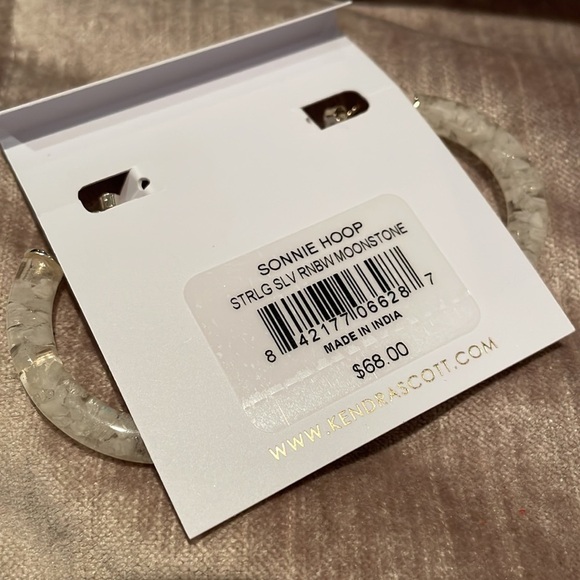 KENDRA SCOTT Sonnie Sterling Silver & Gemstone Hoop Earrings - Picture 4 of 7